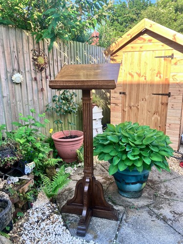 Antique solid oak bookstand - oak, bookstand/