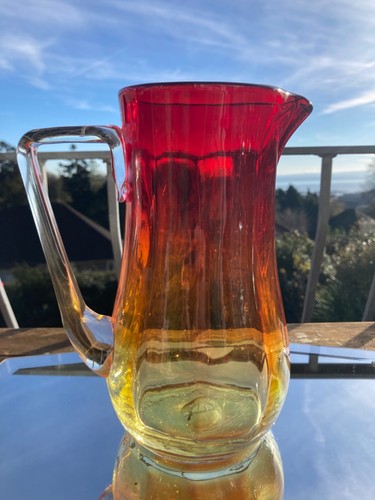 Vtg amberina hand blown - amberina,