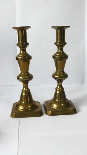 Georgian brass knopped stem - georgian,