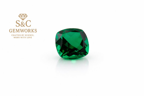 Lab grown cushion - lab, emerald
