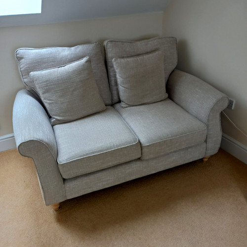 Grey fabric seater sofa - fabric, 2-seater