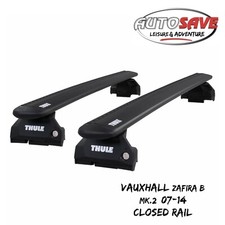 Thule WingBar Evo Black Roof Bars fit Vauxhall Zafira B Mk.2 07-14 Closed Rail