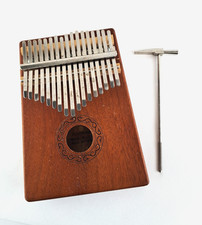 Kalimba (Thumb Piano) with 17 keys and Tuning Hammer