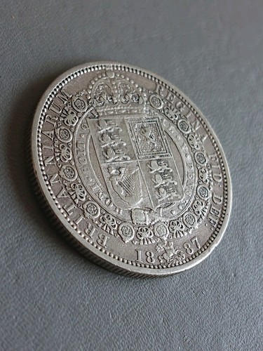 1887 half crown - crown, queen