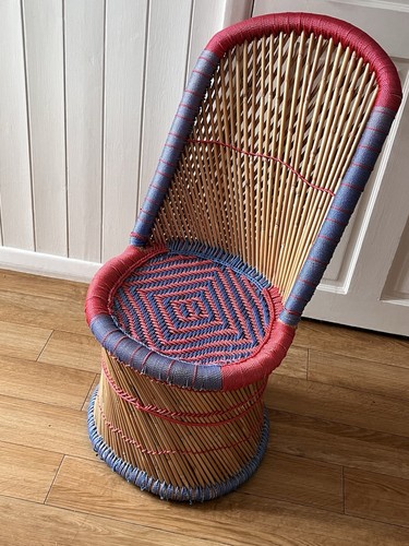 Vintage boho red blue - boho, woven