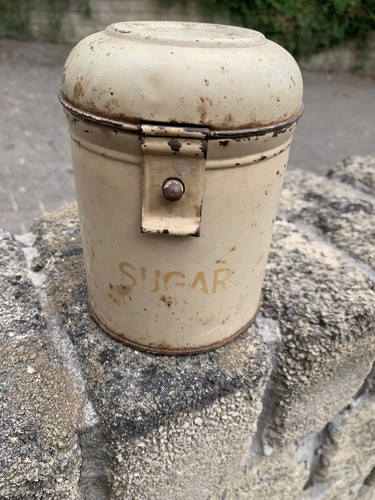 Vintage metal sugar - vintage,