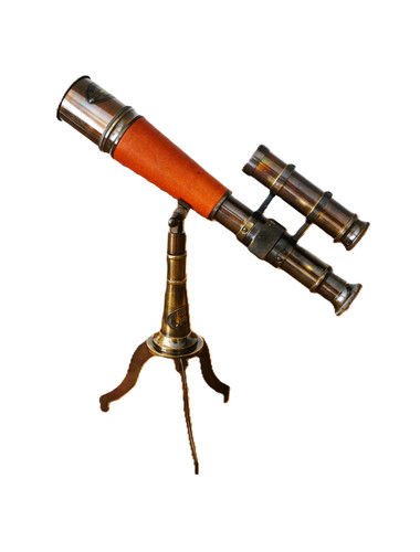 Vintage brass telescope - brass,