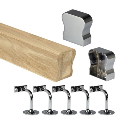 Oak wall mounted handrail - oak, hr