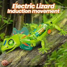Electronic Pets Lizard Walking Interactive Robotic Model Sounds Lights Kids Toys