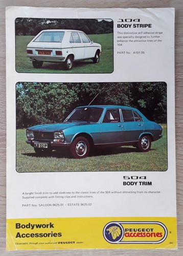 Peugeot 104 504 bodywork - 504,