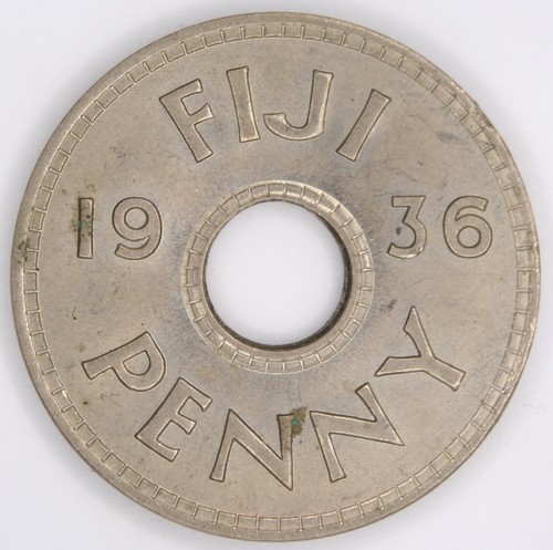 1936 fiji one penny coin - 1936,