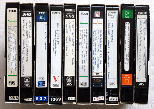 Job lot ten used vhs - job,