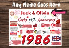 Personalised 40th Wedding