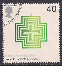 GB 2001 QE2 40p Cent. Nobel