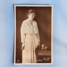 Edwardian Actress Postcard Real Photo C1905 Miss Gladys Cooper Plush Toy Dog