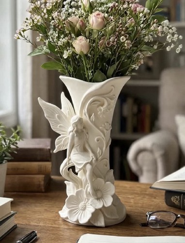 Fairy garden sculpture vase - fairy,