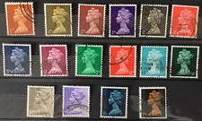 GB QEII 1967 Pre Decimal Machin Basic Set of 16 SG723 - SG744 Used (M1)