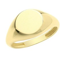 Ladies Signet Ring 9ct Yellow Gold 375 Hallmarked Sizes H - Q British Made