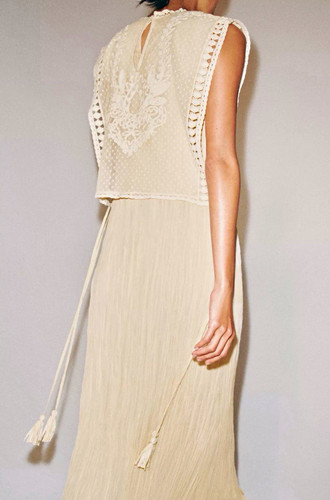 Zara ecru sleeveless round - zara,