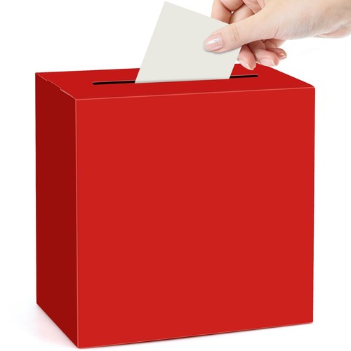 Red card box wedding - card,