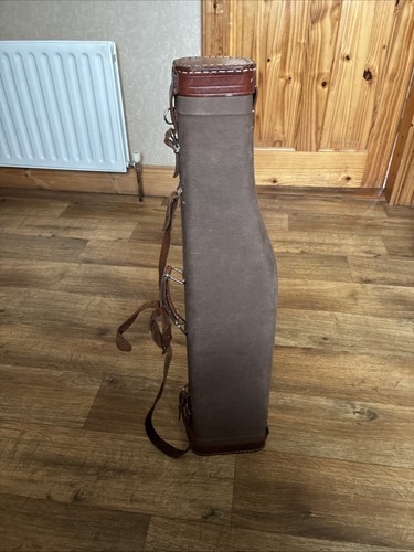 Gun case leather and - leather, canvas