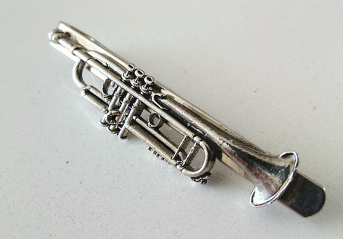 Vintage trumpet tie - trumpet, /