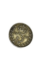 SILVER THREEPENCE GEORGE V COIN FROM YEAR 1921