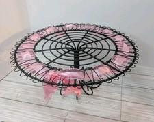 Wire Cake Stand Vintage Pink