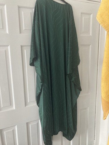 Green butterfly abaya with - abaya,