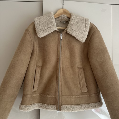 Faux shearling jacket - m&s,