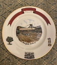 Mansfield Colliery Pit Plate Fine Bone China By Edwardian Mining memorabilia vtg