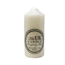 Candle Church Altar Pillar Wedding Light Unscented Ivory Wax 100 Hour Burn 6"x3"