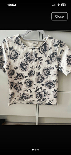 Asos grey white floral round - white,