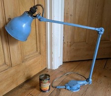 VINTAGE MEK ELEK ENGINEERS LAMP - Machinist Light Enamel Industrial Bench Cool