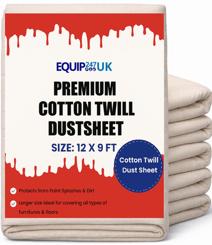 Cotton twill dust sheets - cotton,