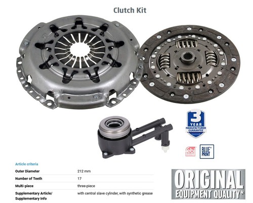 Clutch kit with csc - kit, cylinder