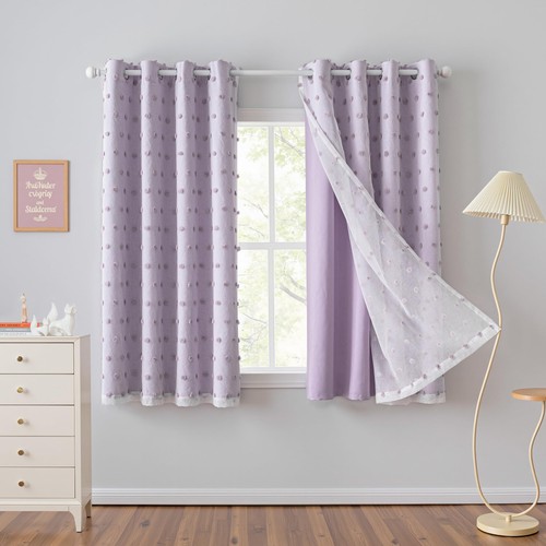 Lilac curtains for - curtains, girls