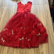 Flower Girl, Bridesmaid Special Occasion Xmas Monsoon Girls Dress Red Dress