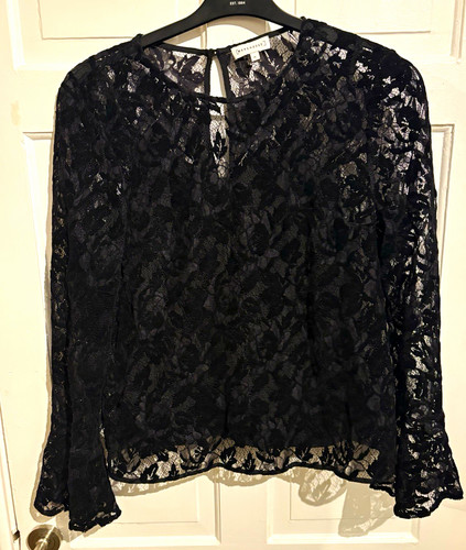 Warehouse black floral lace - black,