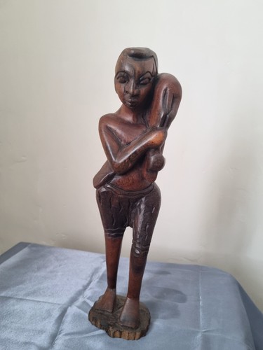 African wooden figure - african,