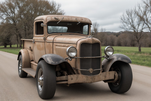 Automotive wall art rat rod - a4,