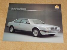 MASERATI BITURBO brochure - UK 1985-87 (S157) 2.5 V6 carb (192hp)