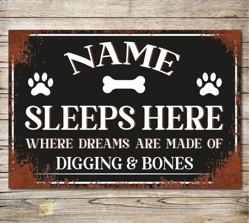 Personalised dog sign metal - personalised,