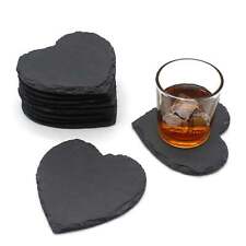 Slate Coasters Set Heart Bulk Personalised Drinks Table Mat Valentine Gift 11cm