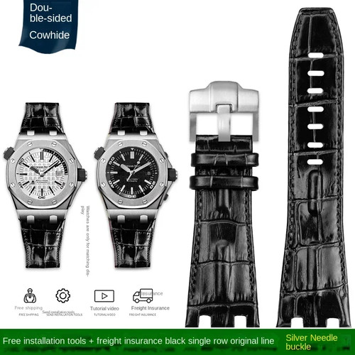 28mm cowhide watch strap for - cowhide,