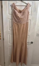 Lipsy nude pink lace dress