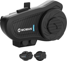 Moman H2Pro Wireless Helmet Intercom Communication System Noise Cancellation FM