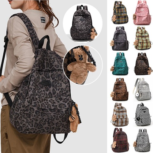 Retro leopard print school bag - retro,