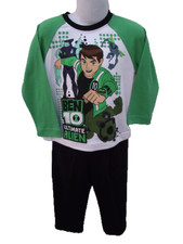 BNWOT Boys Sz 3 Long Sleeve Soft Stretch Warm Licensed Ben 10 Pyjamas Sleep Set