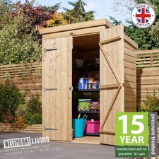 4x4ft wooden pent shiplap - 4x4ft,